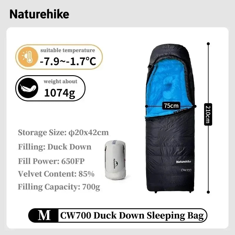 Naturehike Duck Down Winter Sleeping Bag For Camping And Hiking