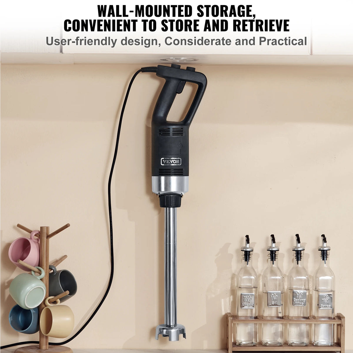 Vevor Heavy Duty Commercial Immersion Blender With Metal Shaft