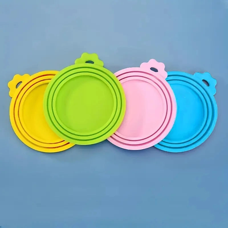 Reusable Silicone Pet Can Lids Keep Food Fresh Sealed