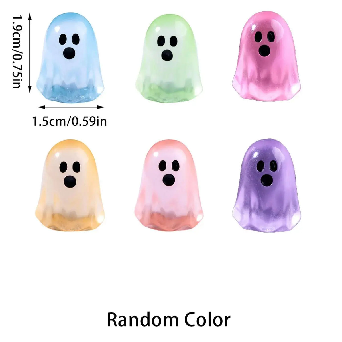 Luminous Resin Ghost Figurines Halloween Miniature Landscape Pieces