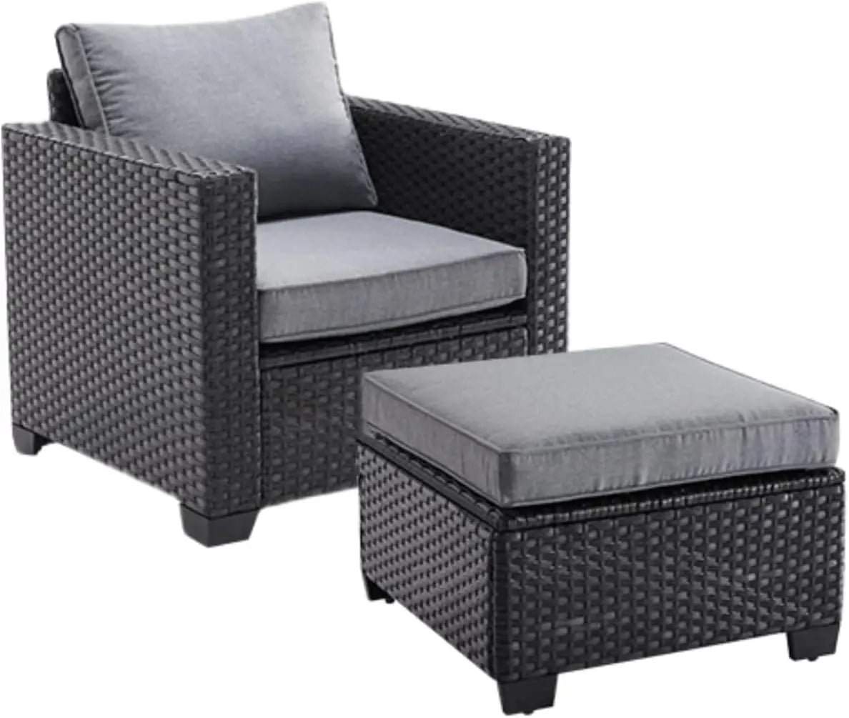 Farini Outdoor Patio Sectional Sofa Set With Ottoman Frame