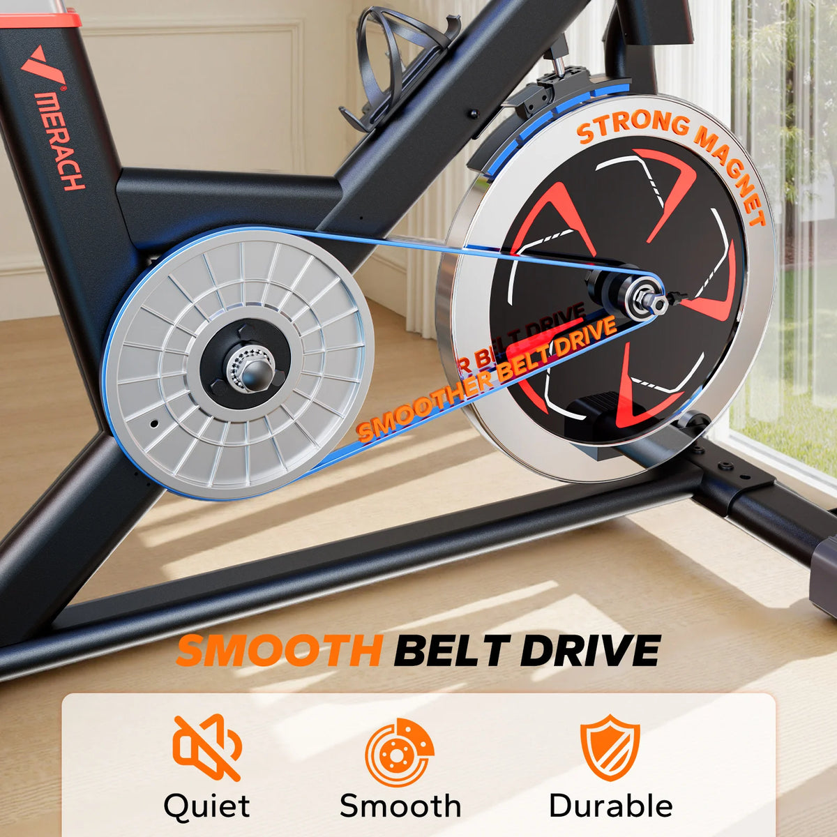 Merach S38 Indoor Cycling Magnetic Resistance Exercise Bike Bluetooth App