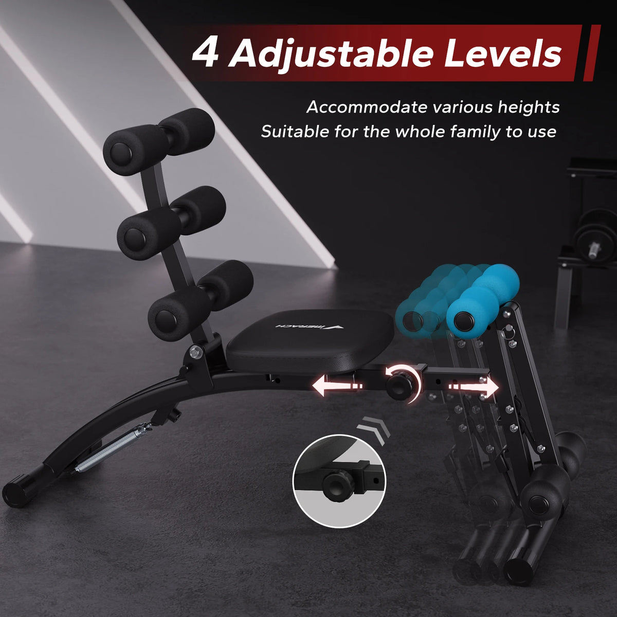 Merach Adjustable Ab Machine Workout Bench for Home Gym