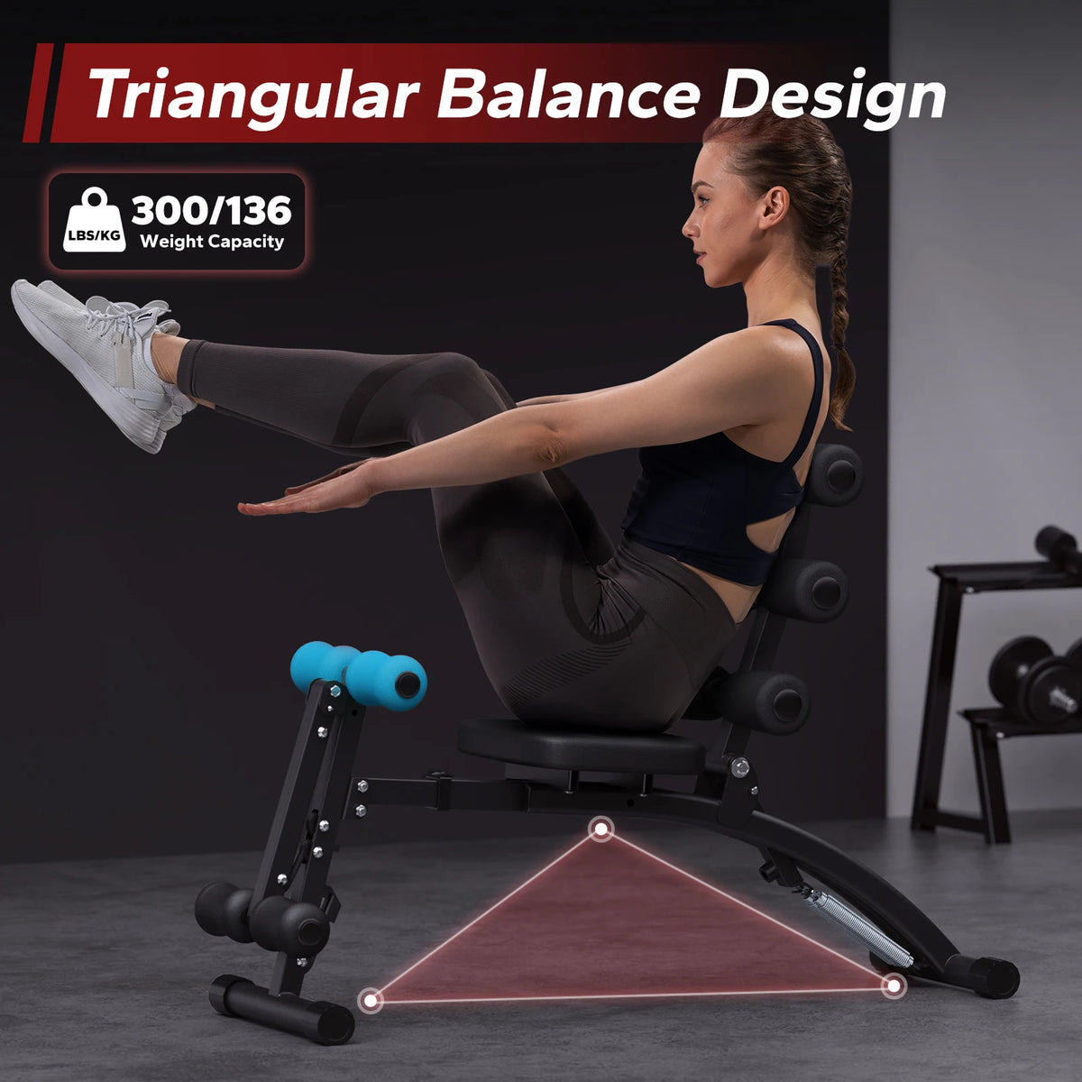 Merach Adjustable Ab Machine Workout Bench for Home Gym