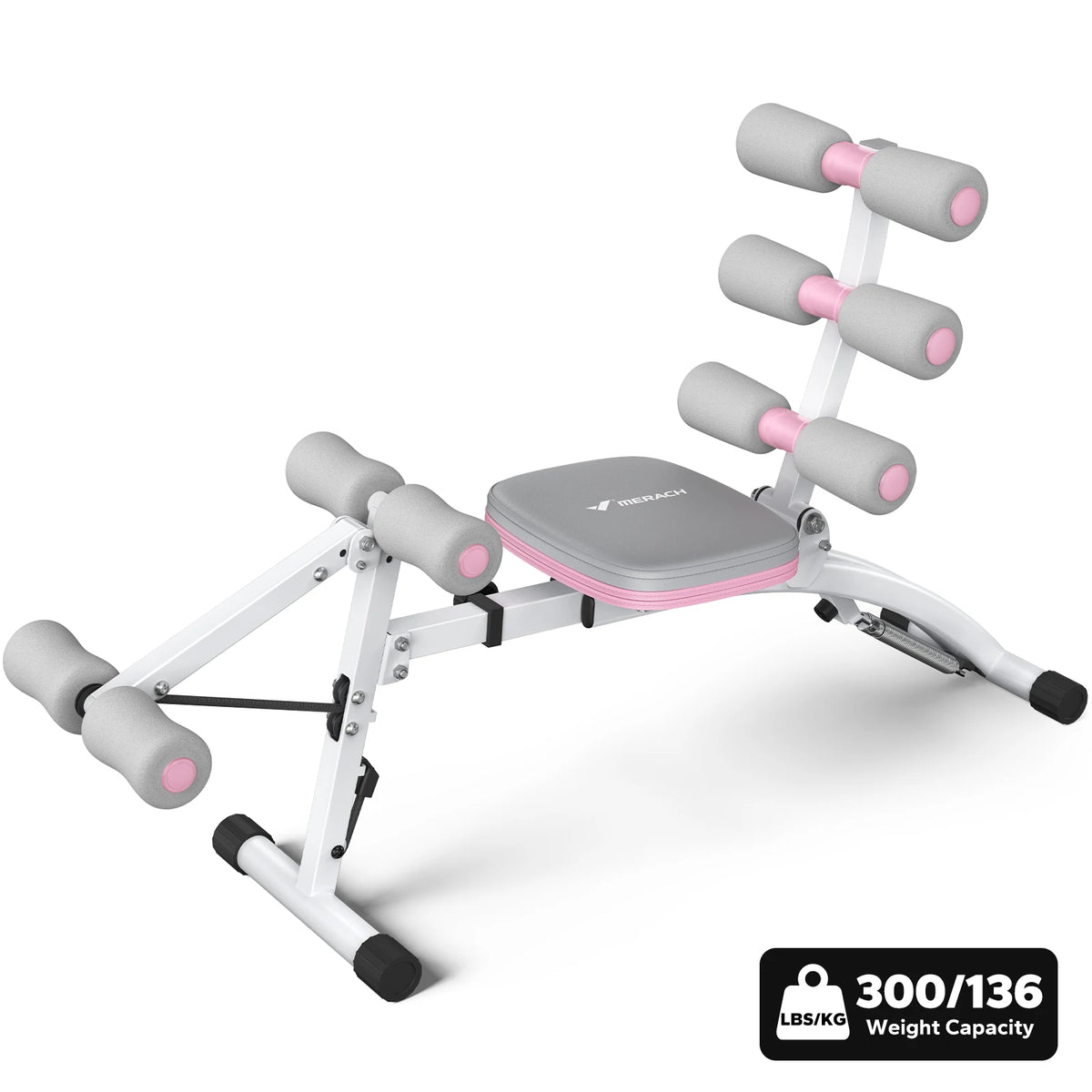 Merach Adjustable Ab Machine Workout Bench for Home Gym