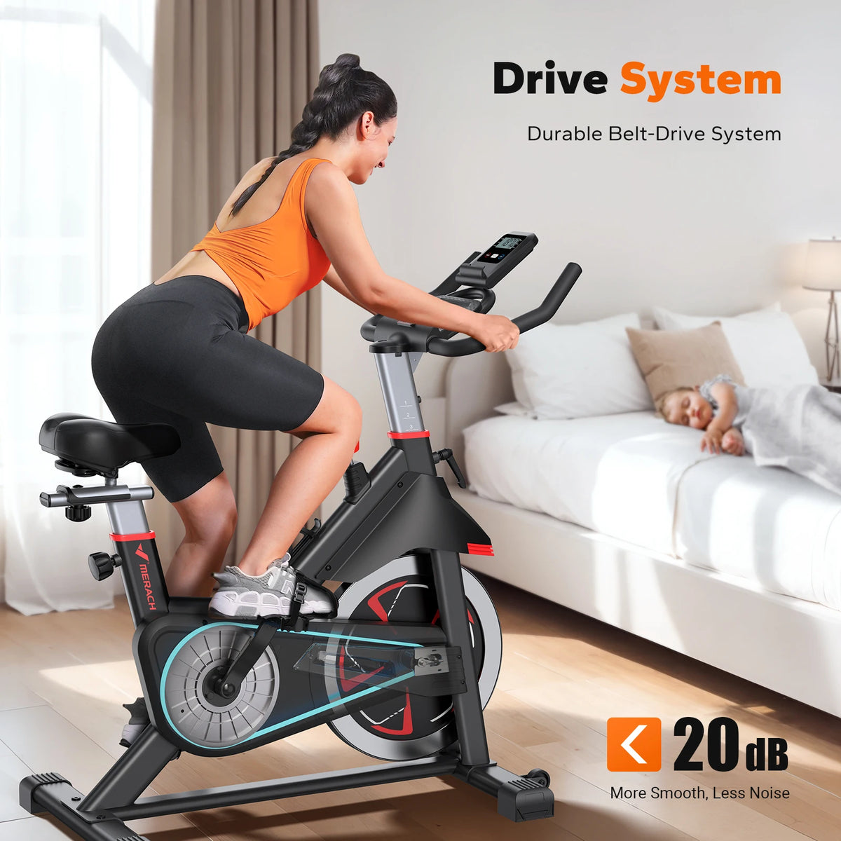 Merach S38 Indoor Cycling Magnetic Resistance Exercise Bike Bluetooth App