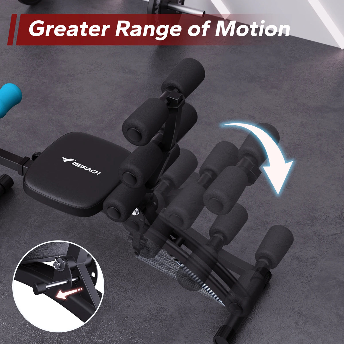 Merach Adjustable Ab Machine Workout Bench for Home Gym