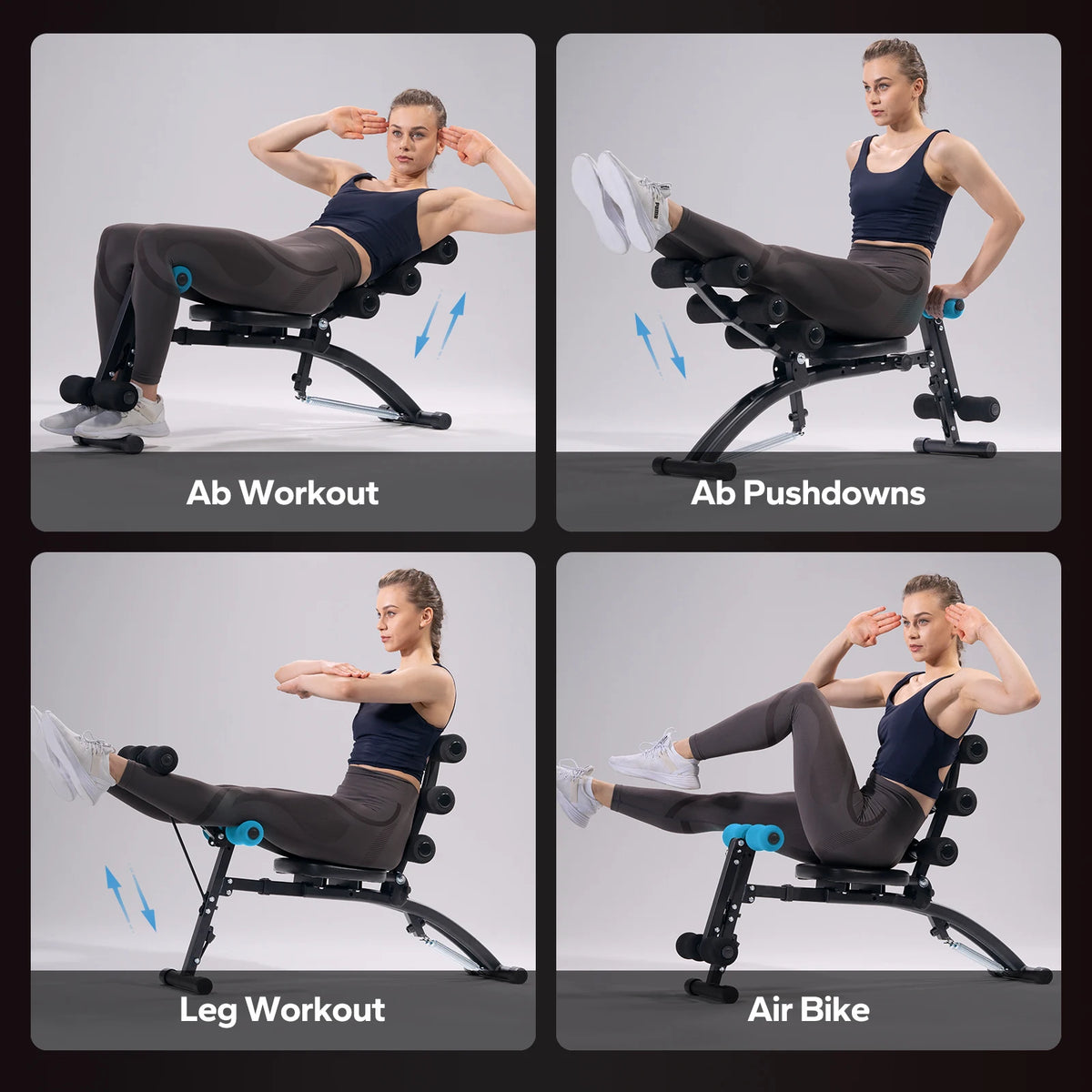 Merach Adjustable Ab Machine Workout Bench for Home Gym