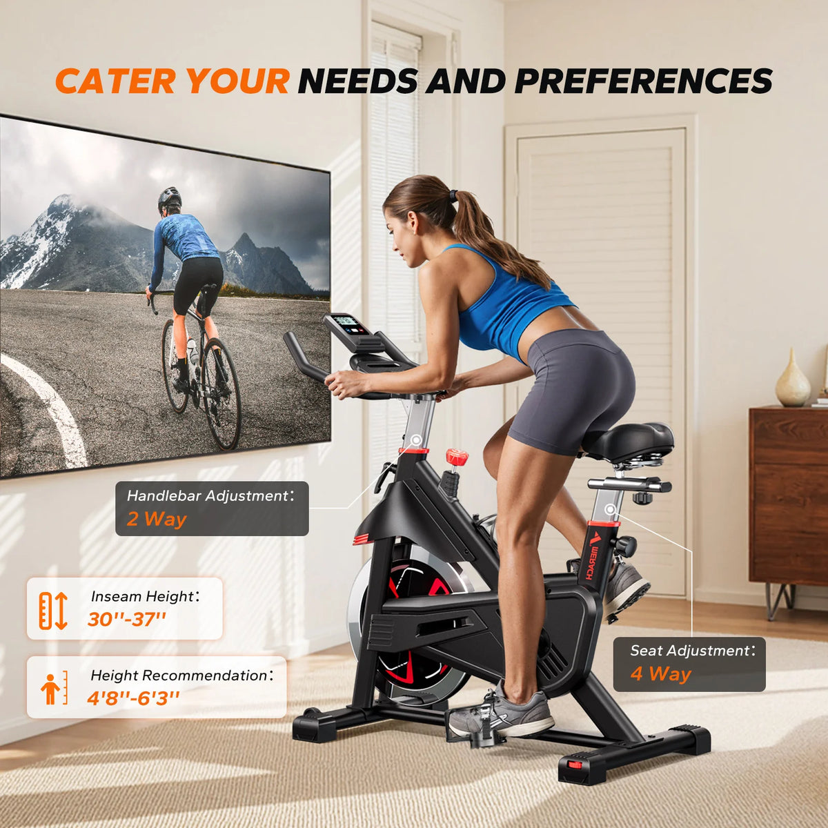 Merach S38 Indoor Cycling Magnetic Resistance Exercise Bike Bluetooth App