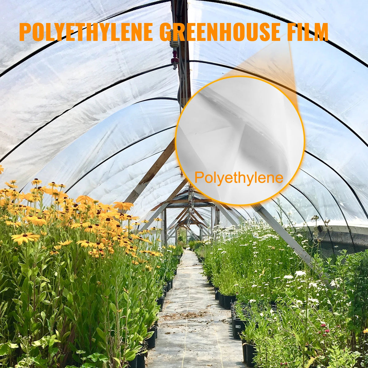 SucceBuy UV Resistant Polyethylene Greenhouse Film Plant Covering