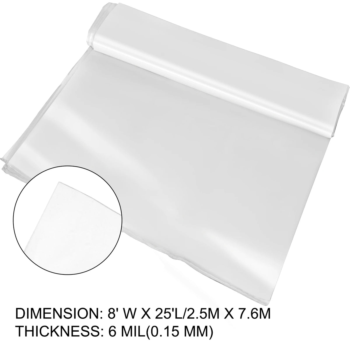 SucceBuy UV Resistant Polyethylene Greenhouse Film Plant Covering