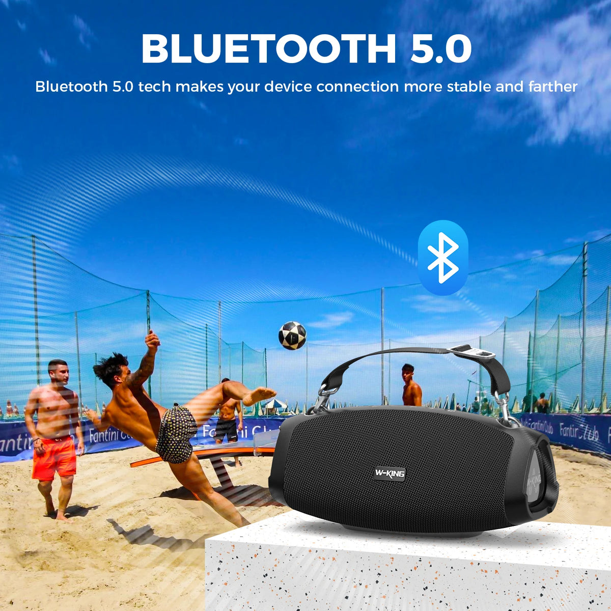 W King Portable Wireless Bluetooth Speaker With Deep Bass