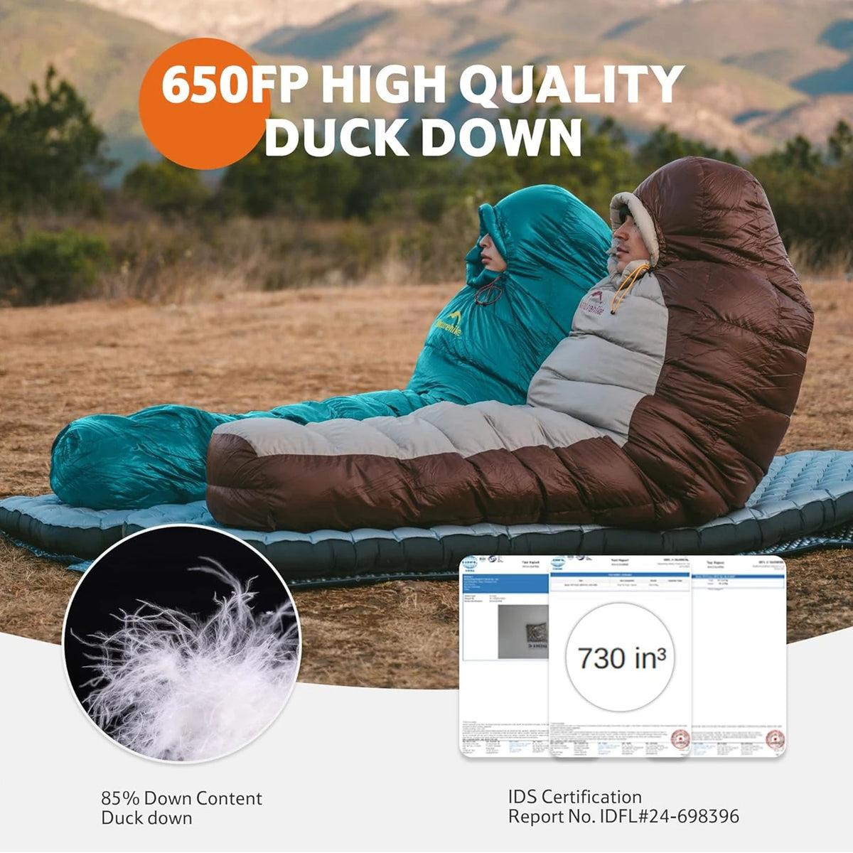 Naturehike Snowbird Duck Down Sleeping Bag For Cold Weather Hiking
