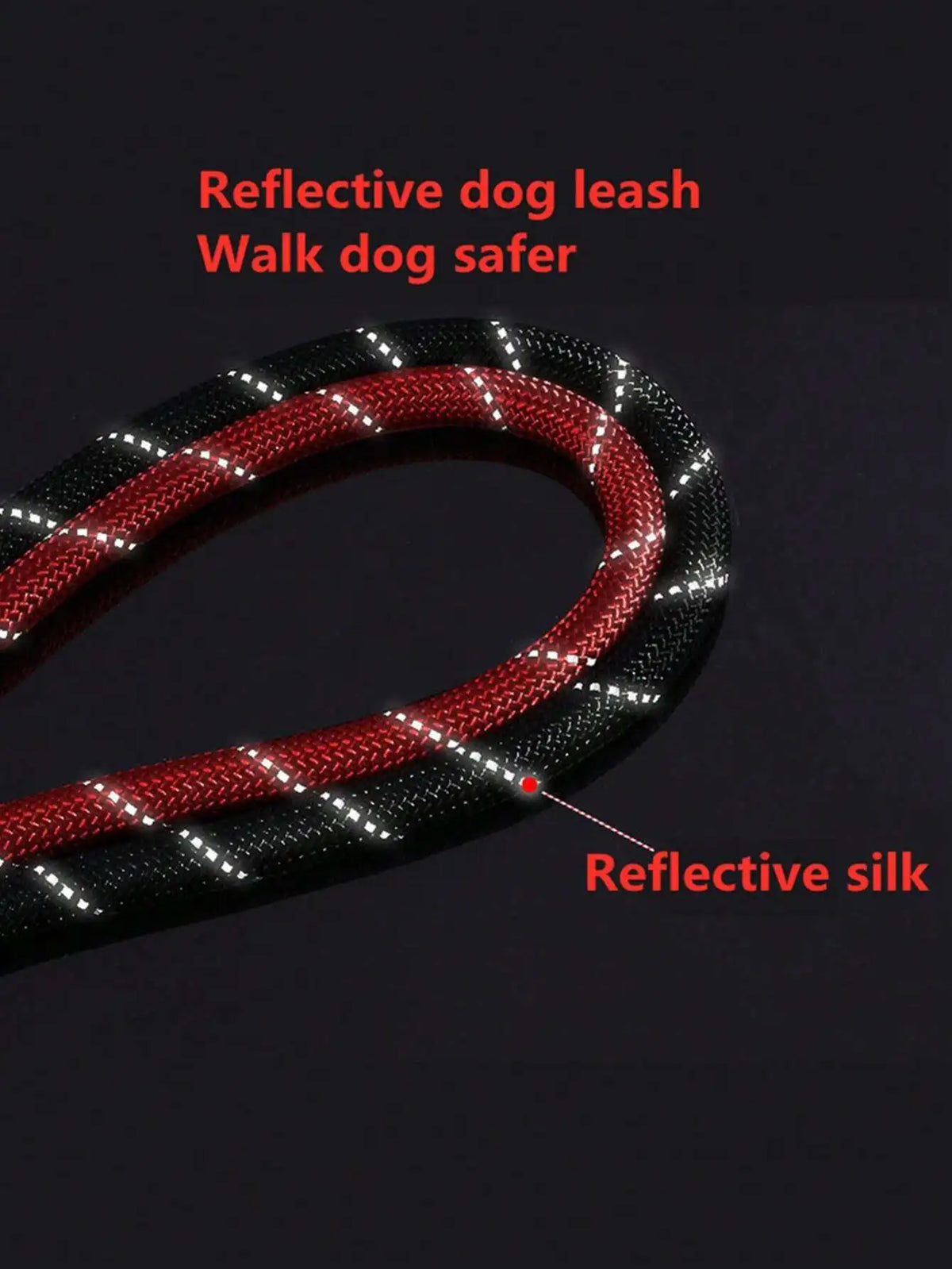 Premium Reflective Nylon Dog Leash With Comfortable Foam Handle