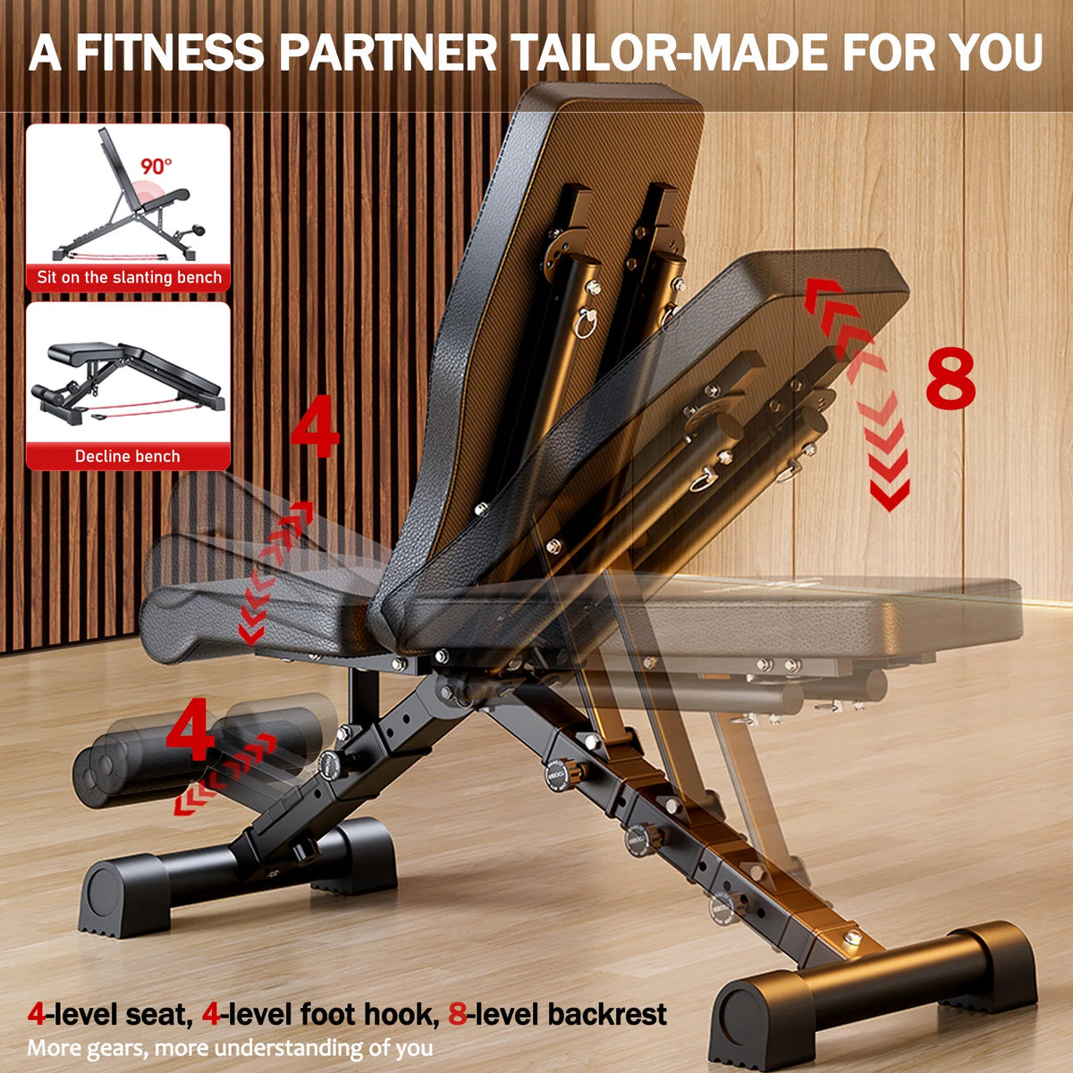 Adjustable Foldable Weight Bench For Full Body Strength Training