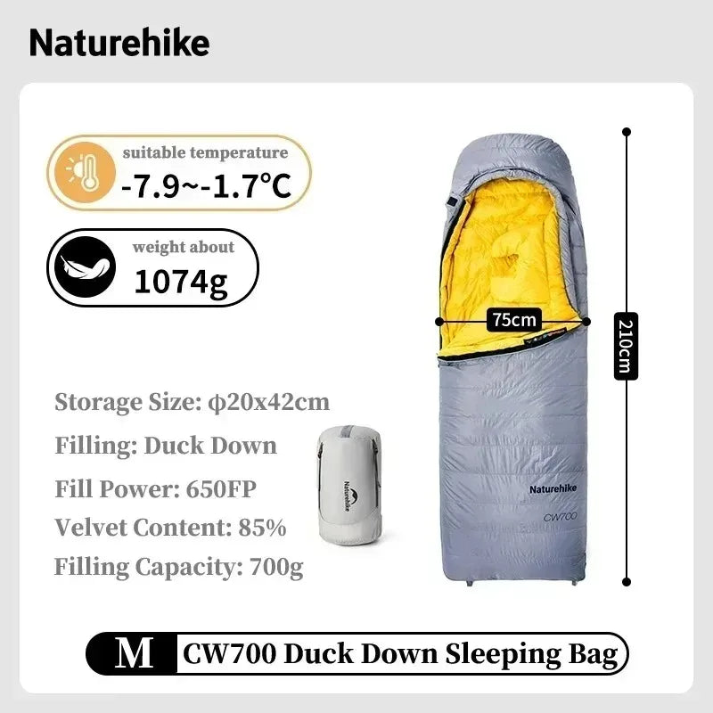 Naturehike Duck Down Winter Sleeping Bag For Camping And Hiking