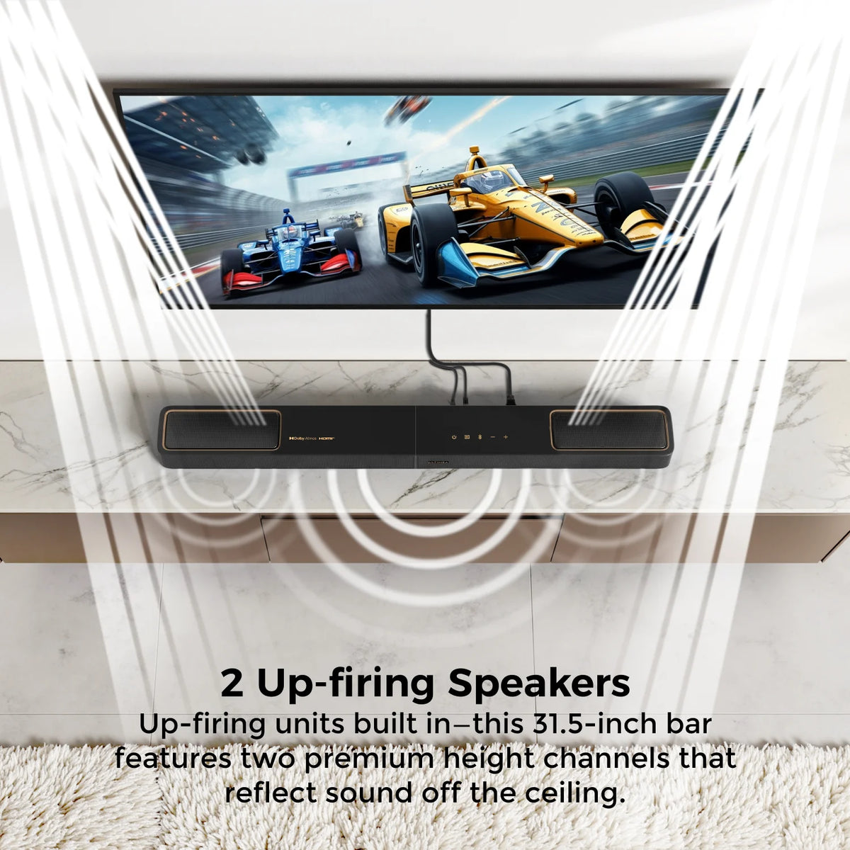 Ultimea 5.1.2 Channel Soundbar With Dolby Atmos And Surround Speakers