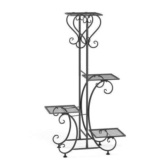 4 Tier Metal Plant Stand For Indoor Outdoor Garden Patio Display