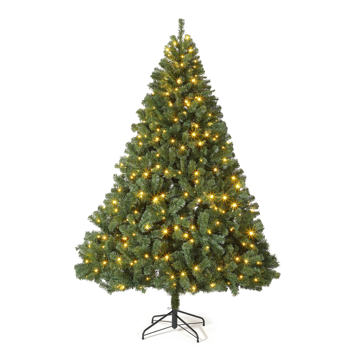 HiMiss Hinged Artificial Christmas Tree With Led Lights