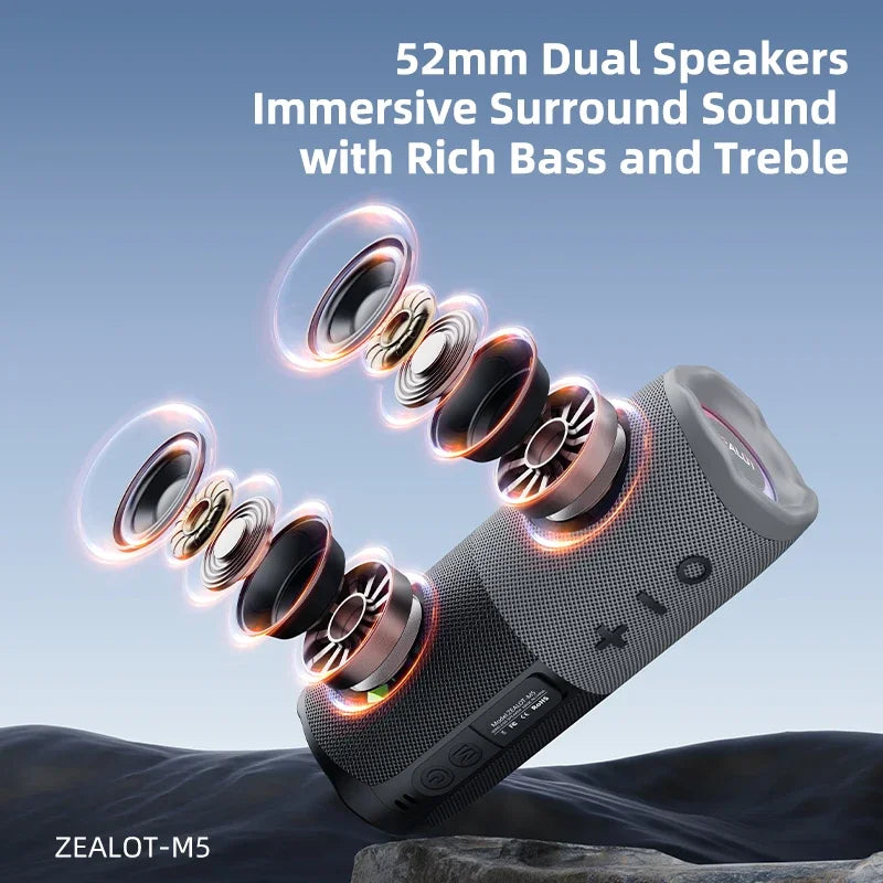 Zealot M5 Magnetic Bluetooth Speaker With Power Bank RGB