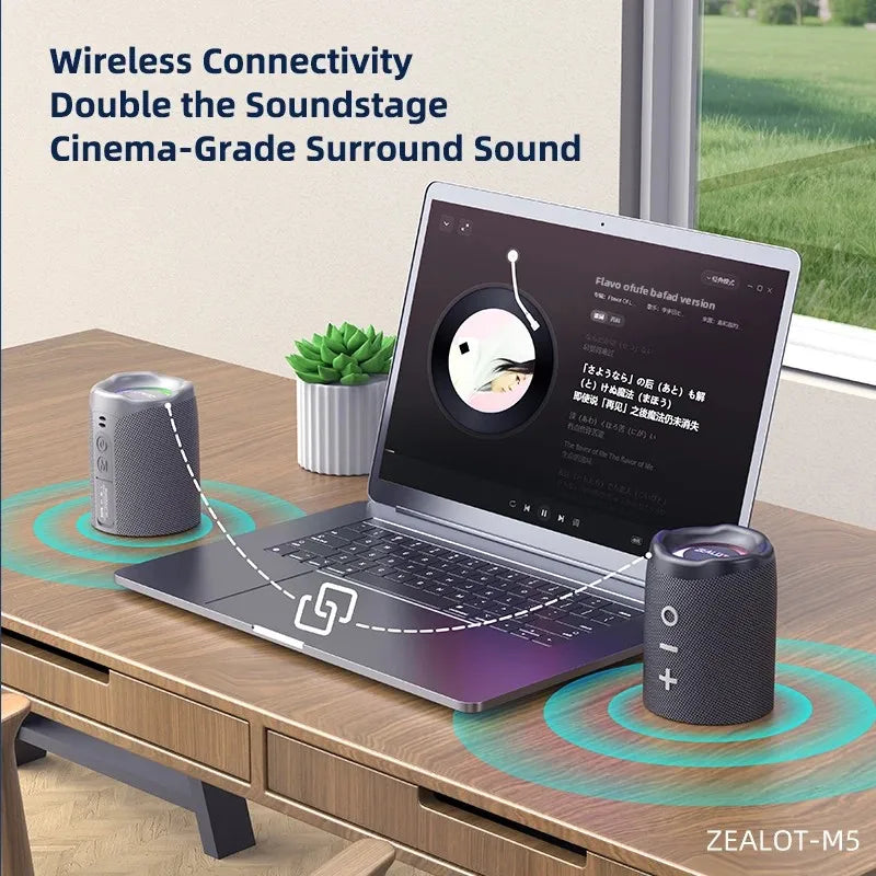 Zealot M5 Magnetic Bluetooth Speaker With Power Bank RGB