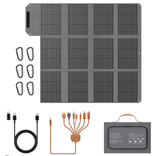 MHPOWOS 120W Foldable Solar Panel for Power Stations