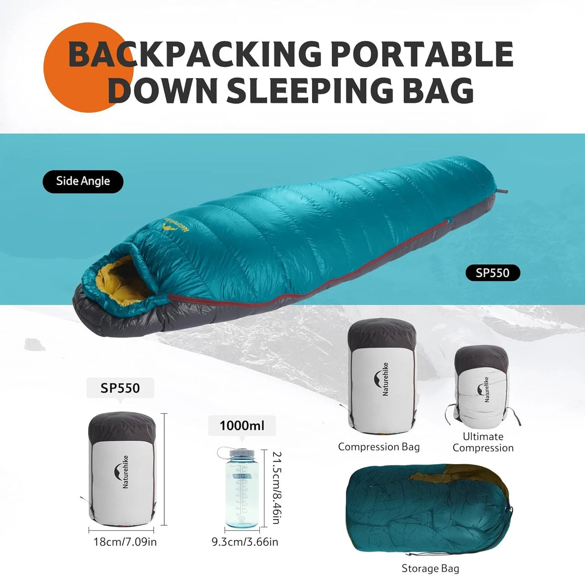 Naturehike Snowbird Duck Down Sleeping Bag For Cold Weather Hiking