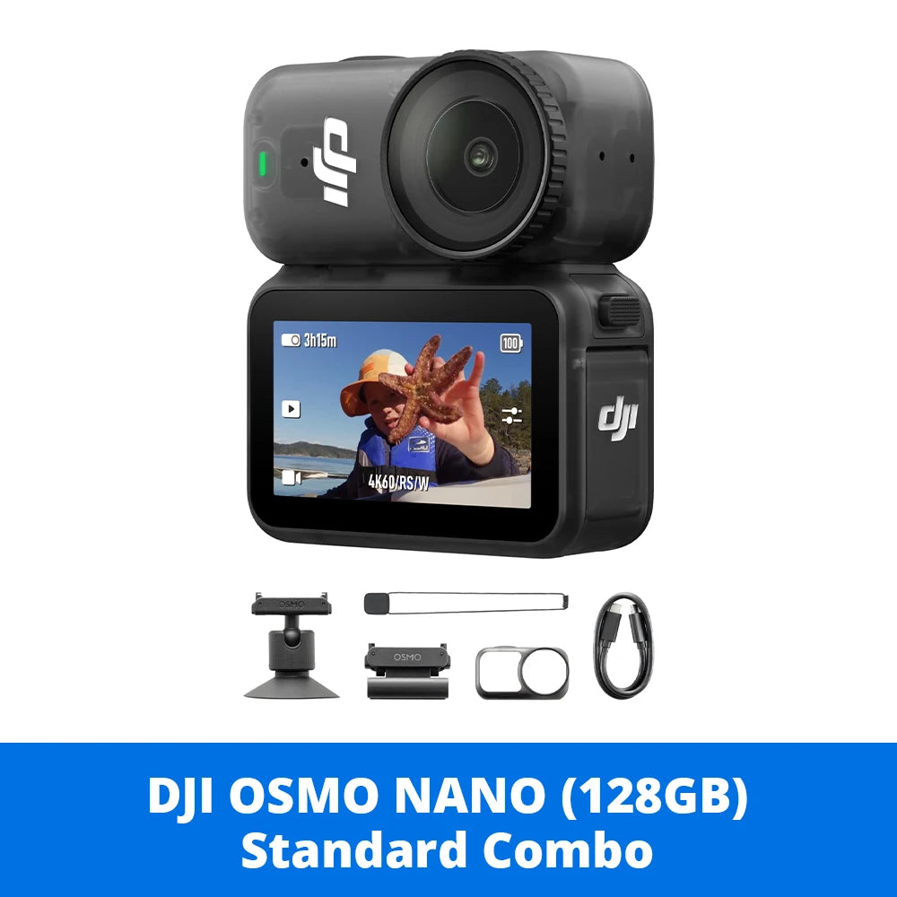 DJI Osmo Nano 4K Action Camera Featuring Stabilized Video Technology