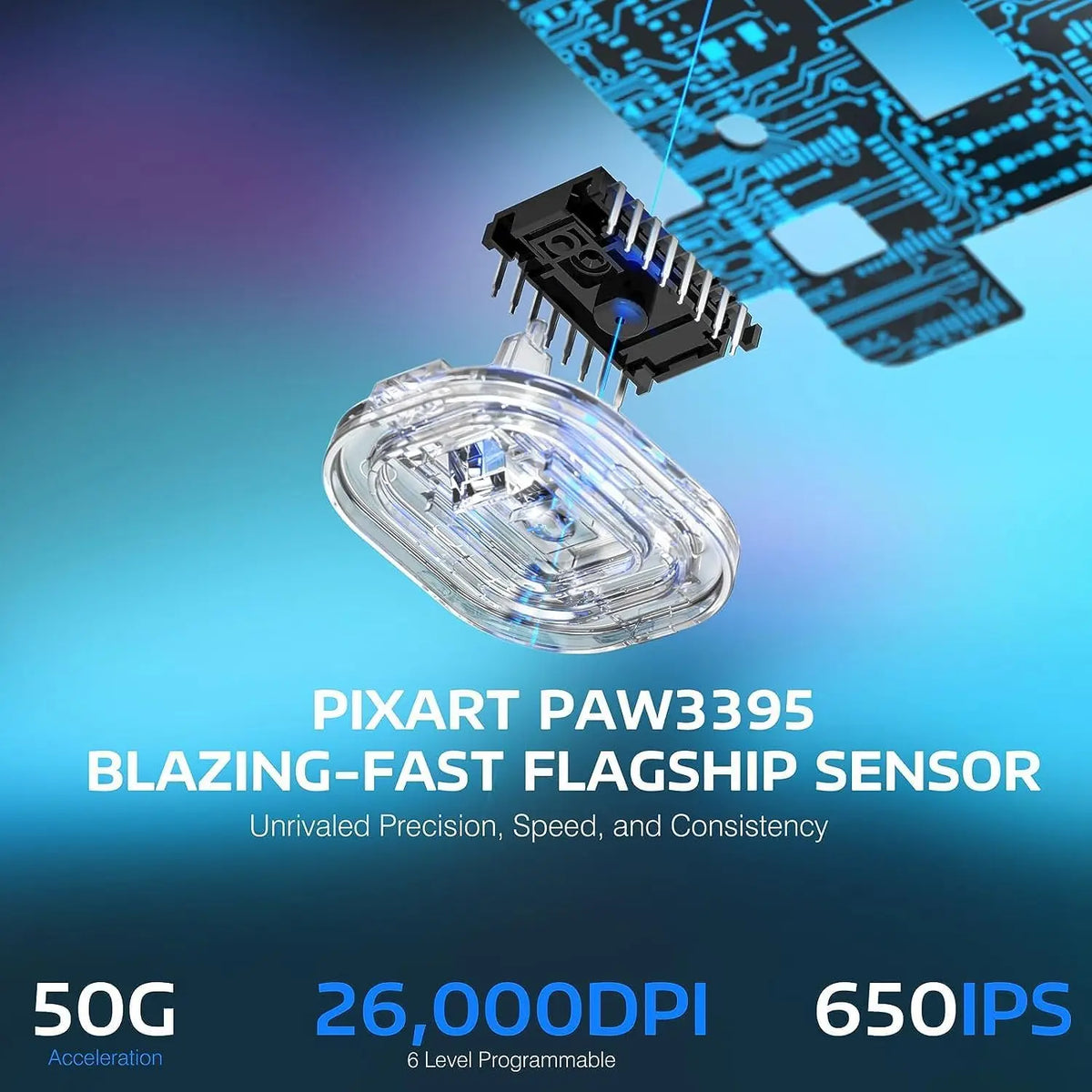 Attack Shark X3 Lightweight Wireless Gaming Mouse Features 26K DPI