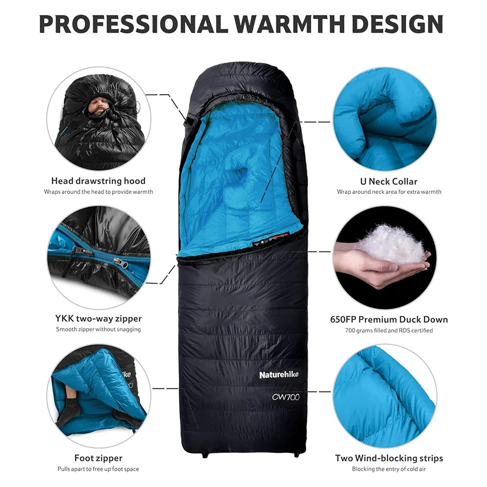 Naturehike Duck Down Winter Sleeping Bag For Camping And Hiking