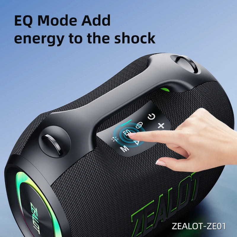 Zealot 120W Portable Bluetooth Speaker TWS Subwoofer Waterproof HiFi