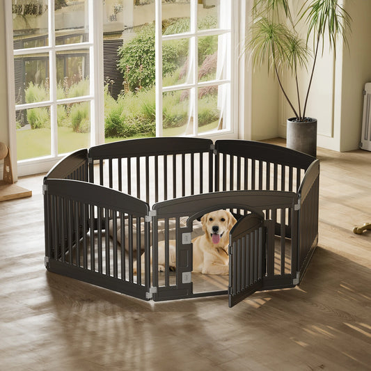 JHK Plastic Dog Playpen Foldable Expandable Pet Fence