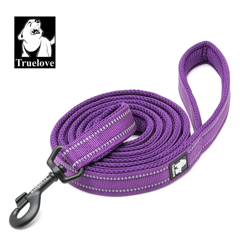 Truelove Reflective Padded Nylon Mesh Pet Leash For Dogs