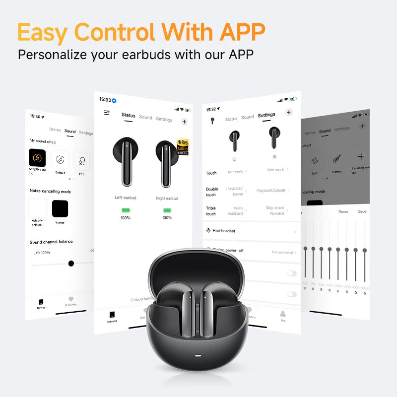 QCY AilyBuds Pro Plus Wireless Earbuds Adaptive ANC Bluetooth 5.3
