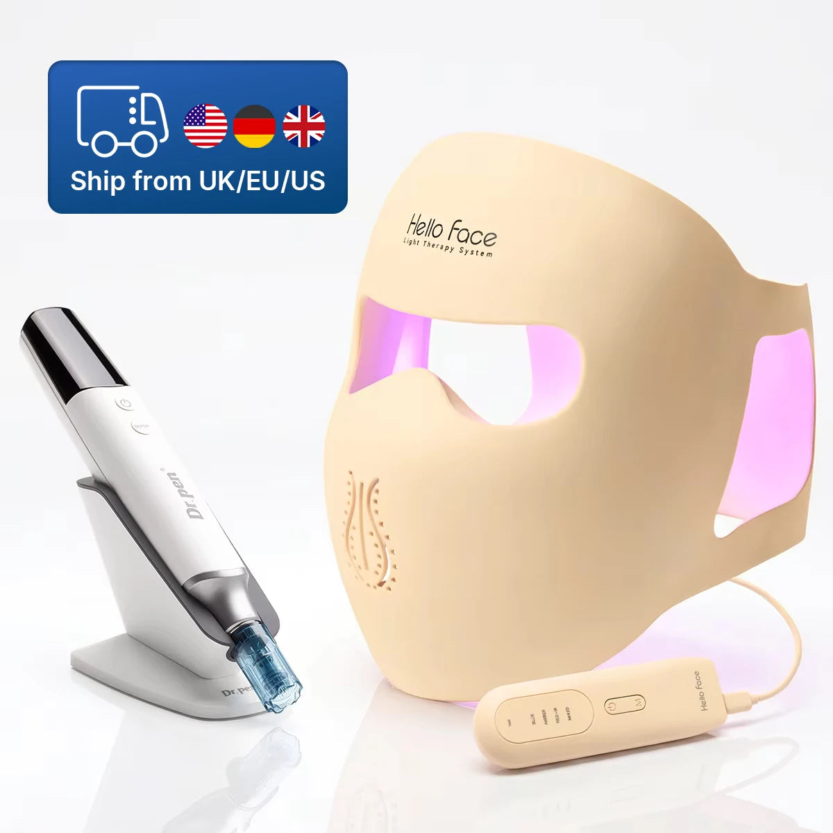 Hello Face M9 Derma Pen Microneedle Device With Led Mask