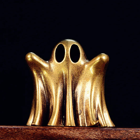 Punk Brass Halloween Ghost Figurine Statue Vintage Miniatures