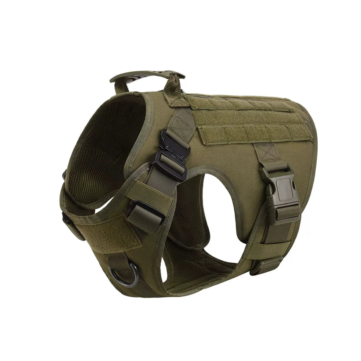 Petravel Tactical Dog Harness With Molle Pouch And Buckle
