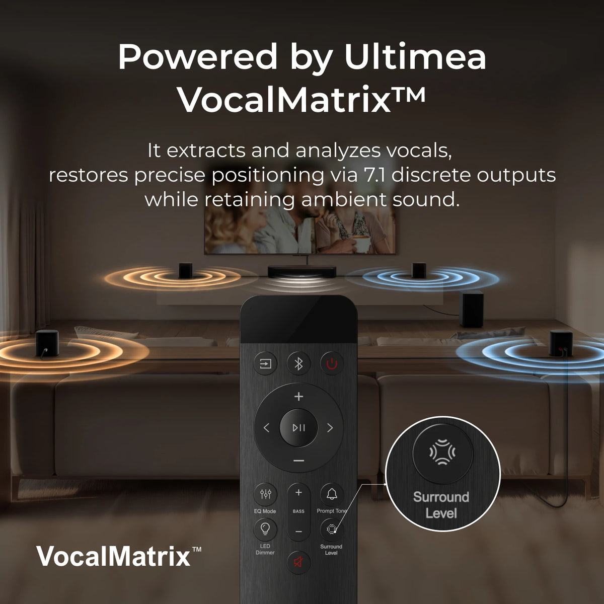 Ultimea 350W 7.1 Ch Virtual Surround Home Theater Soundbar System