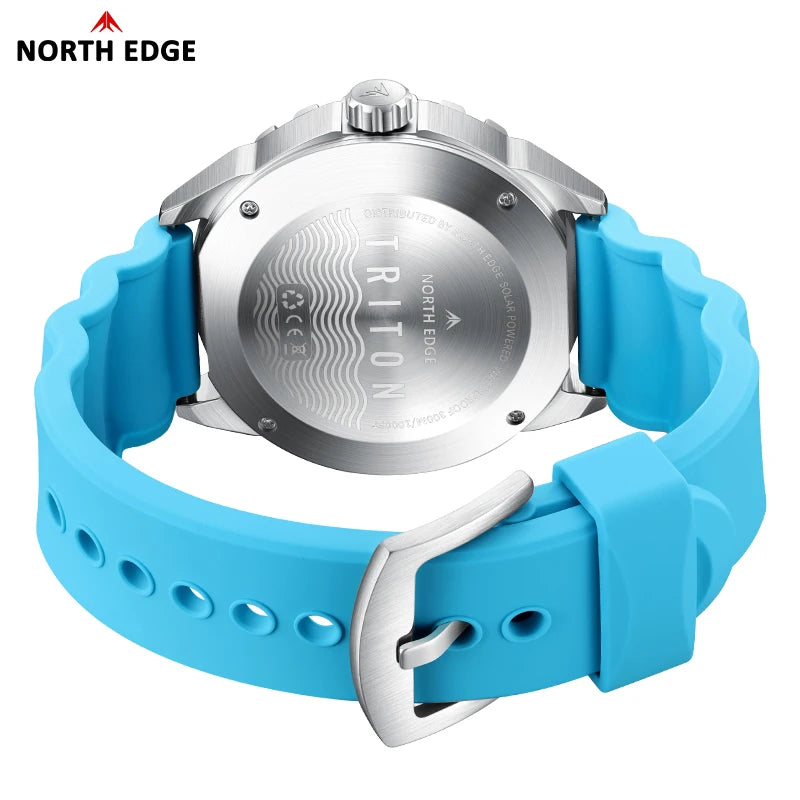 NORTH EDGE Triton Solar Powered Dive Watch Waterproof Digital