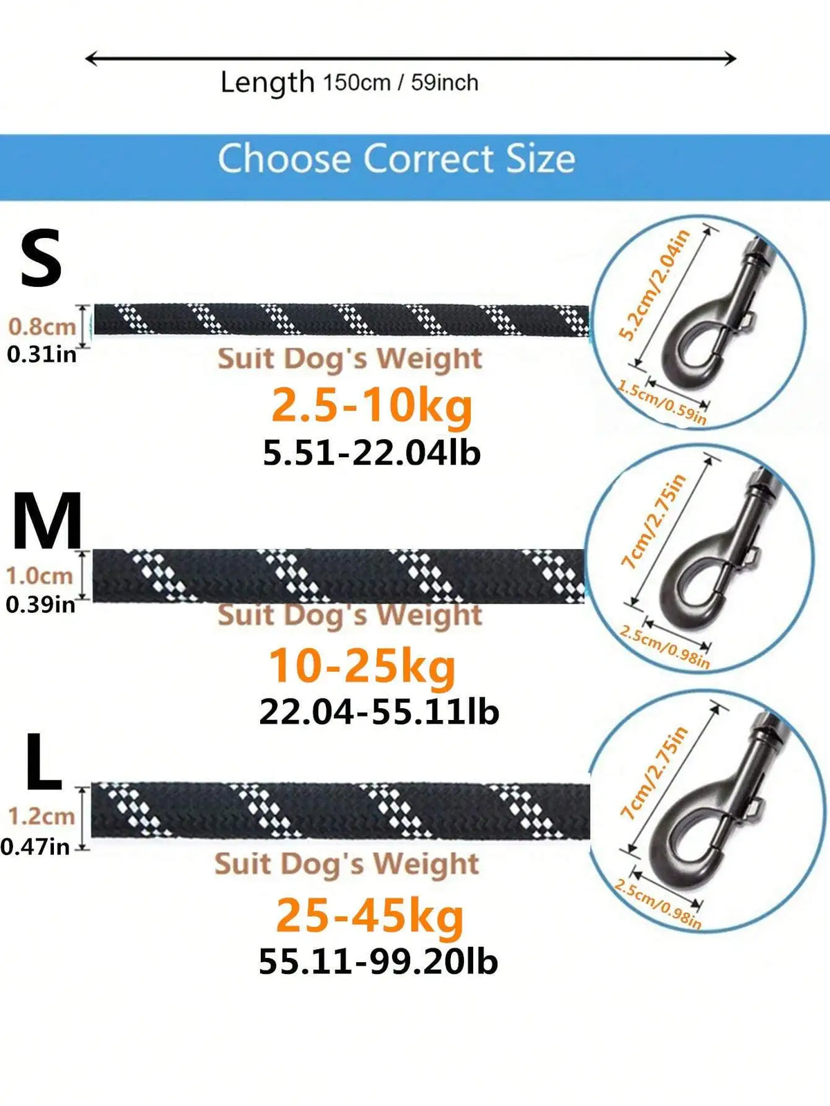 Premium Reflective Nylon Dog Leash With Comfortable Foam Handle