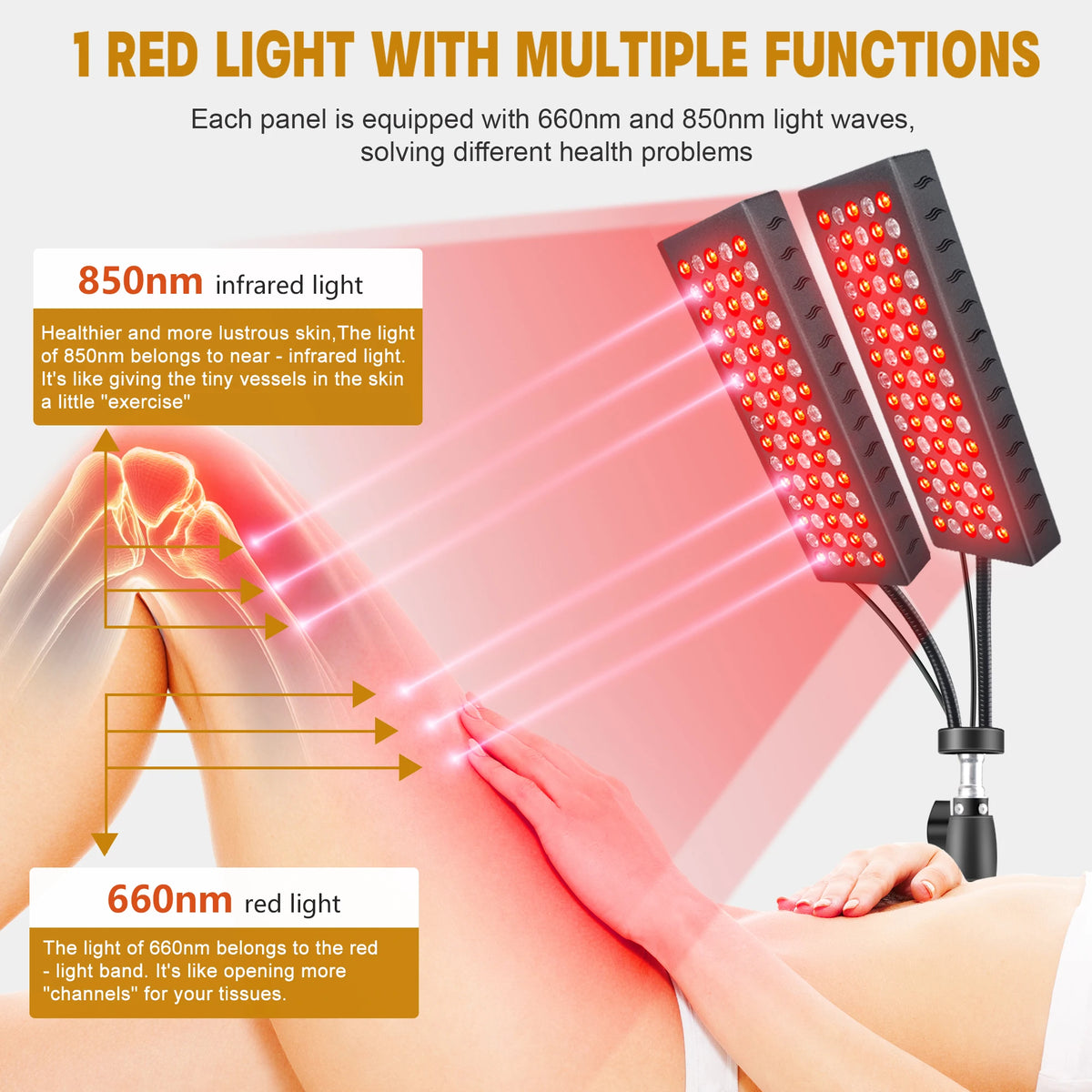 Astarexin Red Light Therapy Panel For Facial And Body Skincare