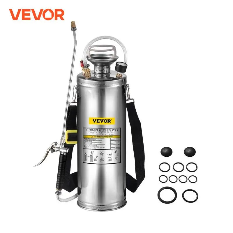 SucceBuy Stainless Steel Manual Hand Pump Garden Sprayer