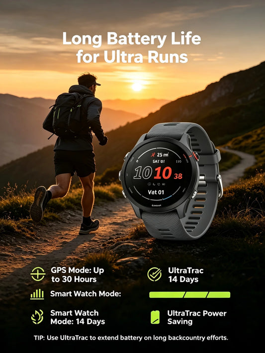 Garmin Forerunner 255 GPS Sports Smartwatch With Extended Daily Battery Life