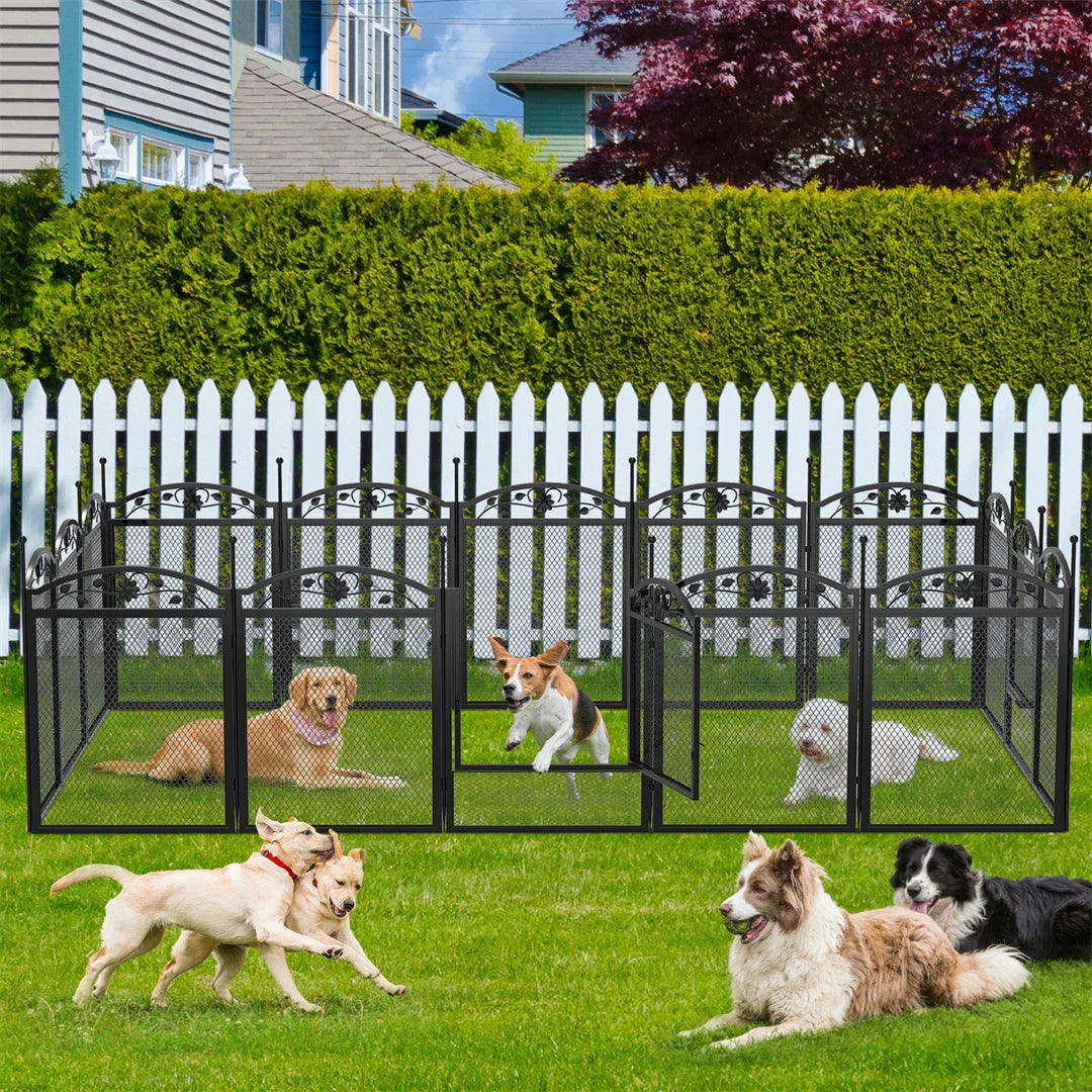 Bingopaw Heavy Duty Metal Dog Playpen With Waterproof Pad