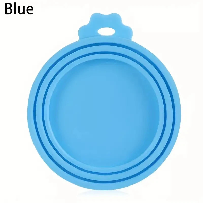 Reusable Silicone Pet Can Lids Keep Food Fresh Sealed