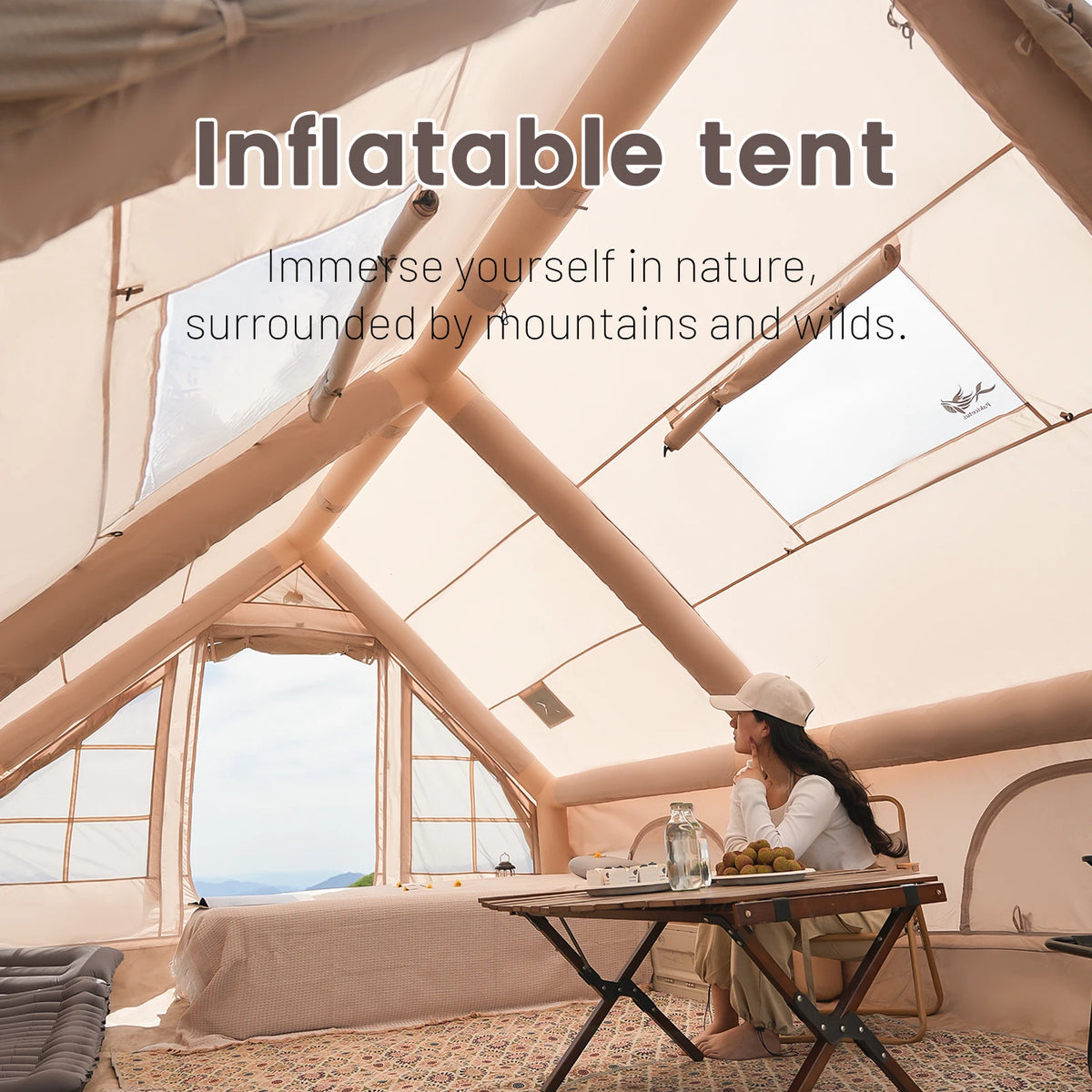 Pakicetus Luxury Inflatable Camping Tent With Skylight And Air Pump