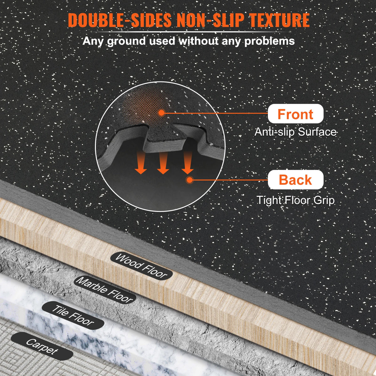 SucceBuy Waterproof Interlocking Workout Floor Mats