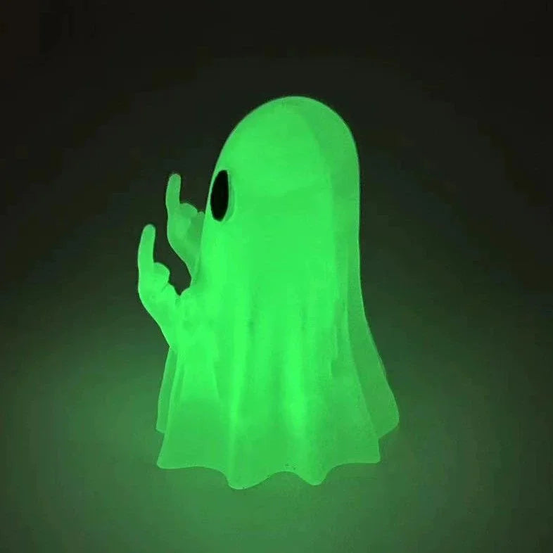 Resin Ghost Statue With Middle Finger Spooky Halloween Decor