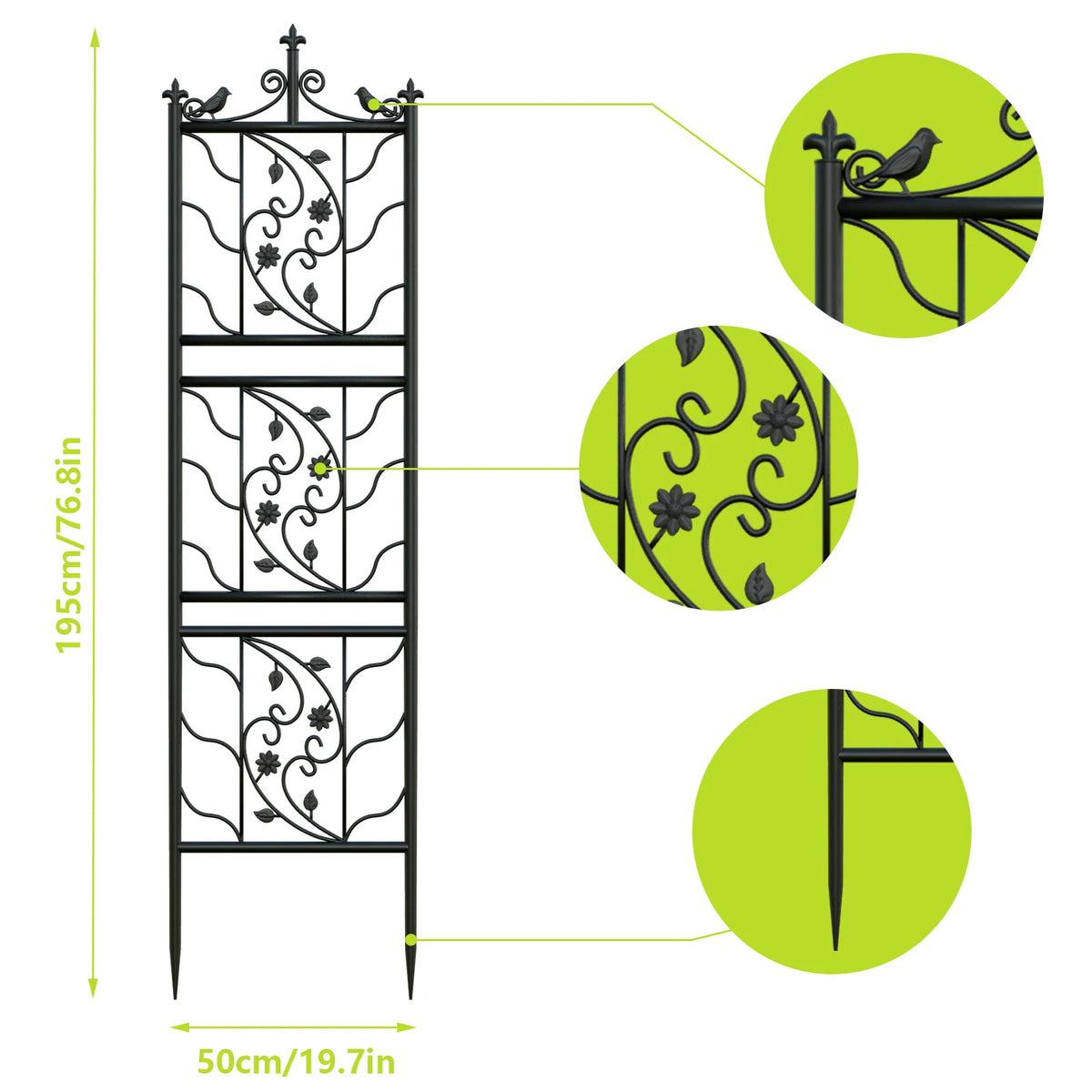 Decorative Outdoor Metal Garden Trellis Lattice Panel For Climbing Plants