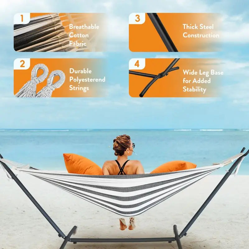 Gyroor Adjustable Stand Hammock For Outdoor Relaxation